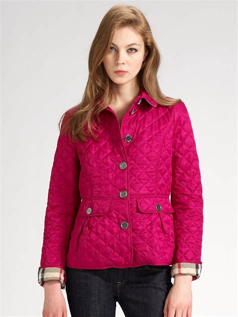 light pink burberry jacket|Burberry quilted jacket pink.